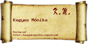 Kegyes Mónika névjegykártya